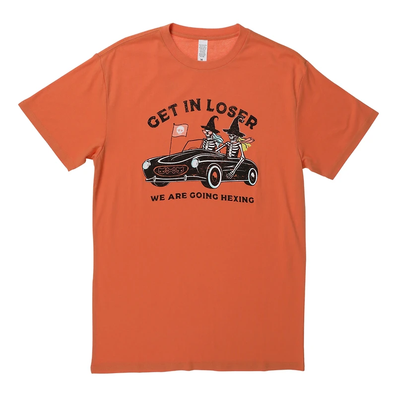 'get in, loser' mean witches graphic tee