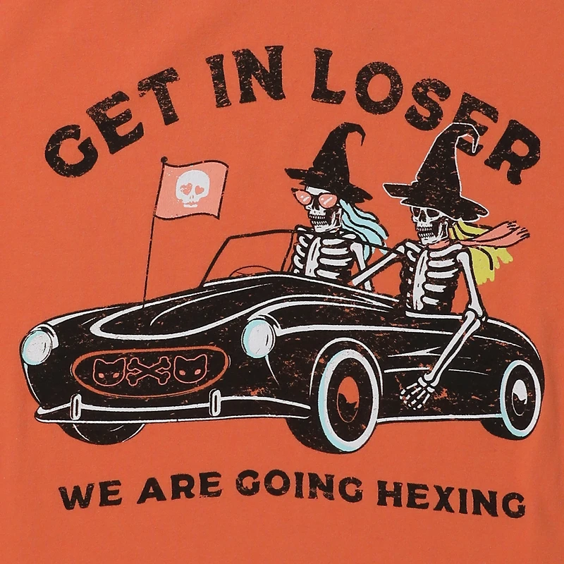 'get in, loser' mean witches graphic tee