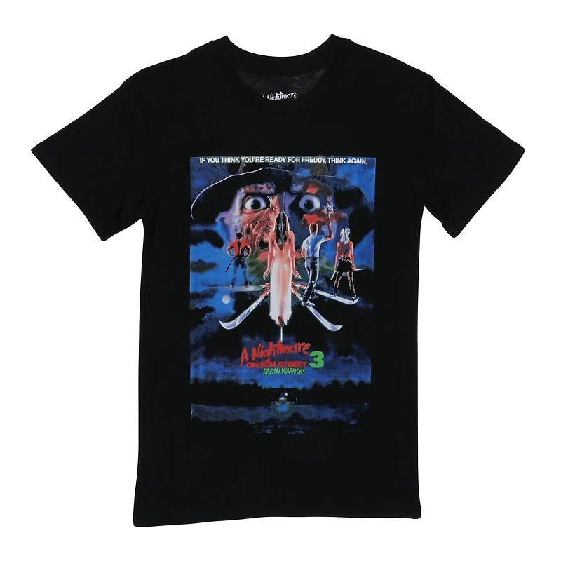 a nightmare on elm street® 3: dream warriors movie poster graphic tee