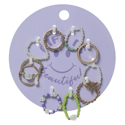 beautiful rings 10-piece set