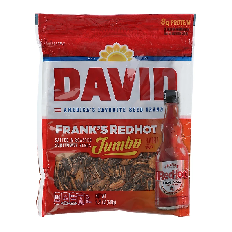 david® frank’s redhot jumbo sunflower seeds 5.25oz