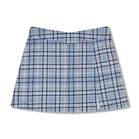 plaid v-waist skort