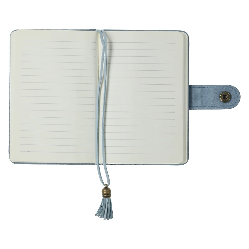 mini suede journal with clasp 7.5in