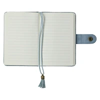 mini suede journal with clasp 7.5in