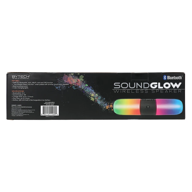sound glow LED bluetooth® bar speaker 15.3in