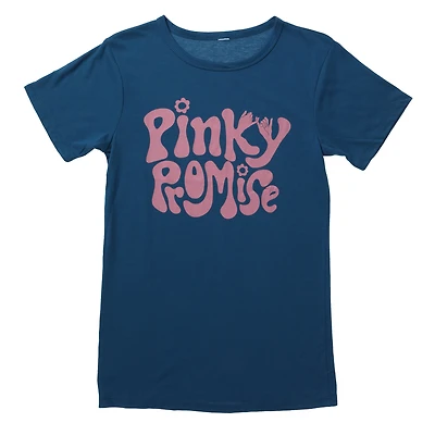 juniors 'pinky promise' graphic tee