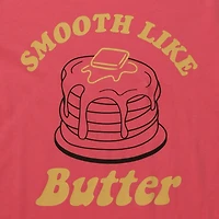 juniors 'smooth like butter' retro graphic tee