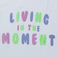 juniors 'living the moment' graphic tee