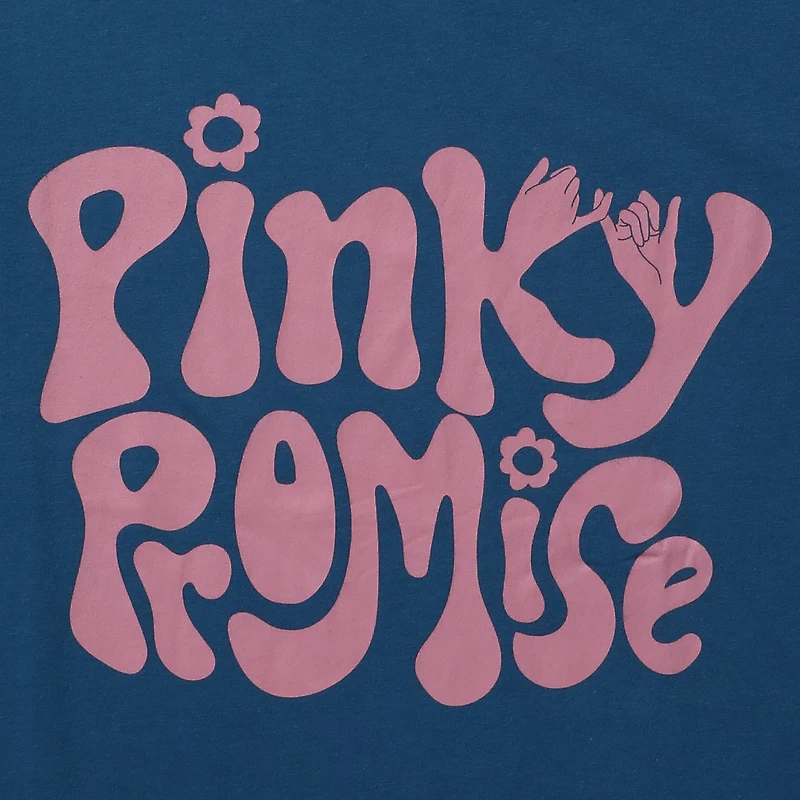 juniors 'pinky promise' graphic tee