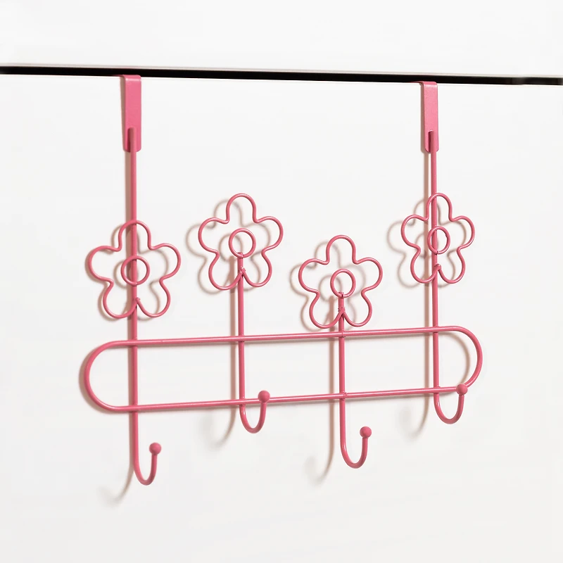 over-the-door flocked hooks 3-count
