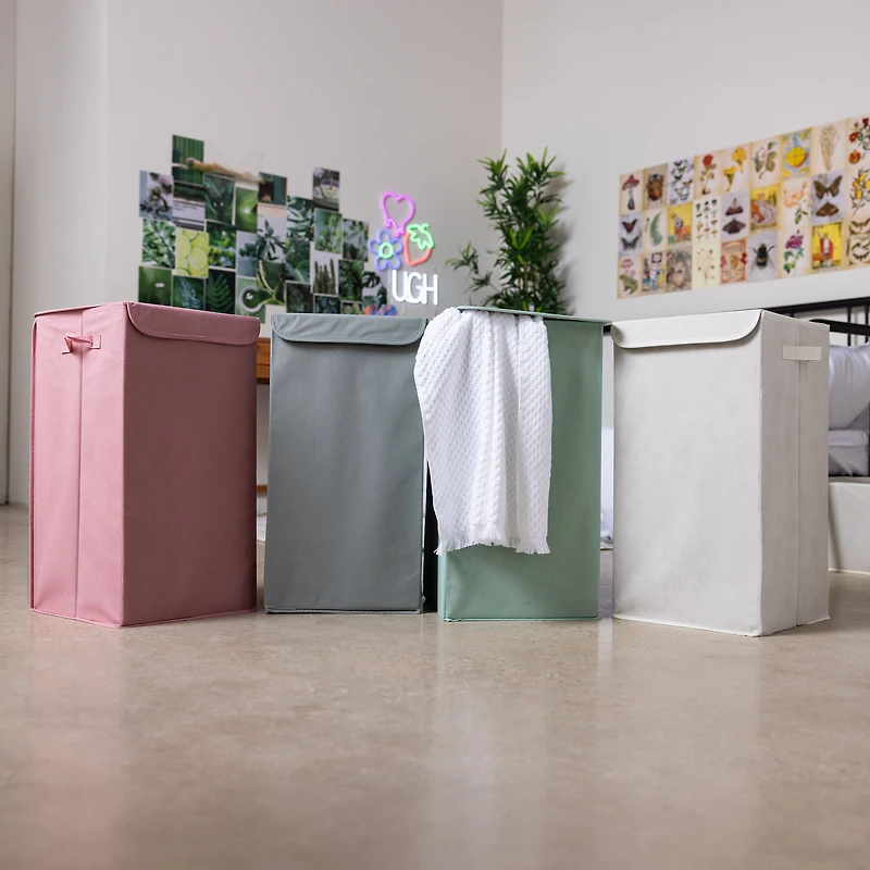 collapsible hamper with lid