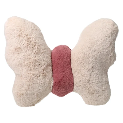 faux fur butterfly throw pillow 18.5in x 13in