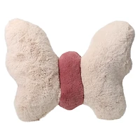 faux fur butterfly throw pillow 18.5in x 13in