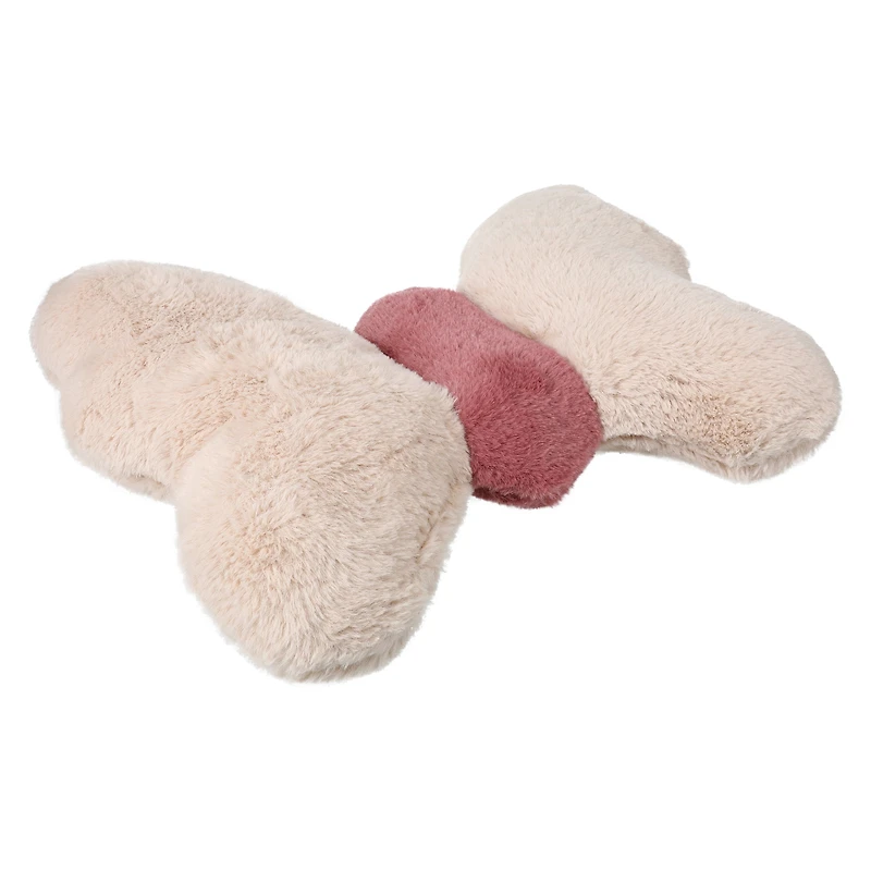 faux fur butterfly throw pillow 18.5in x 13in