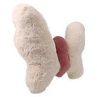 faux fur butterfly throw pillow 18.5in x 13in