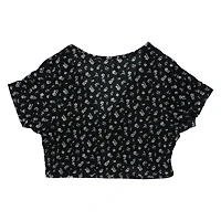 white short sleeve tie-front cardigan