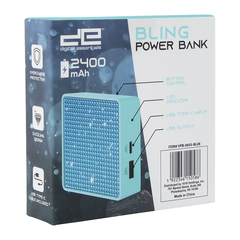 2400mAh Bling Power Bank