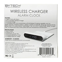 digital alarm clock with wireless charging pad