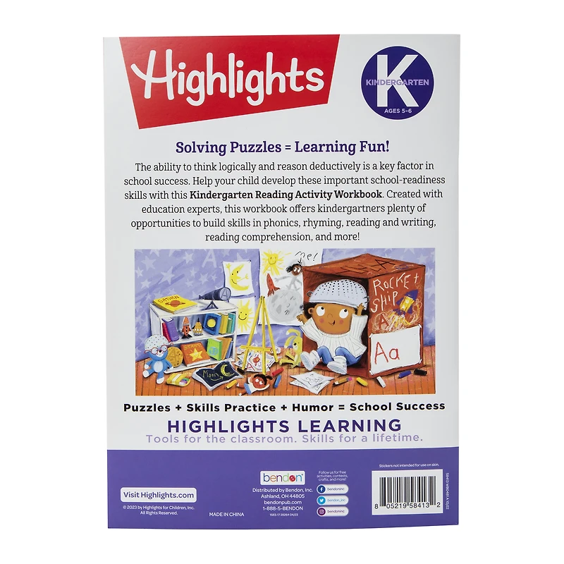 highlights® kindergarten reading activity workbook