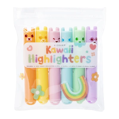 kawaii highlighters 6-count