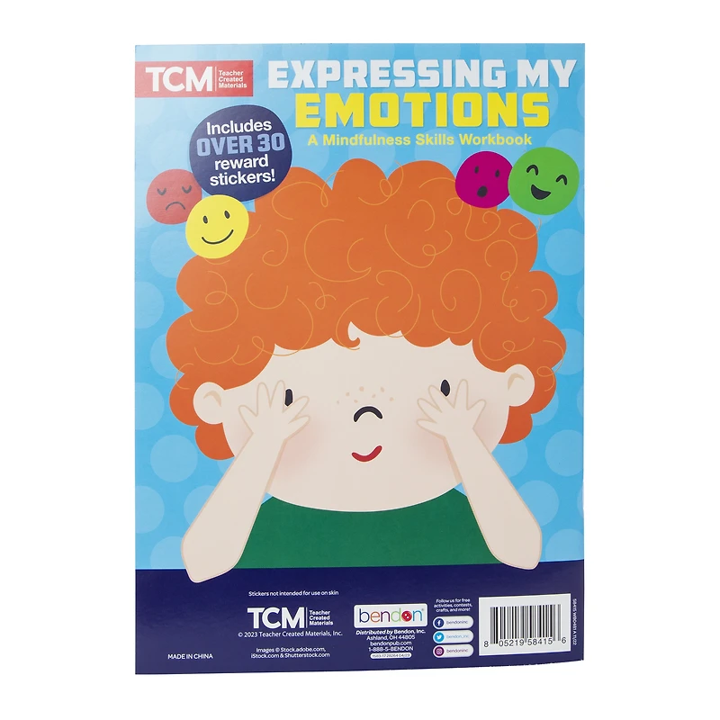 TCM 'expressing my emotions' mindfulness workbook for kids