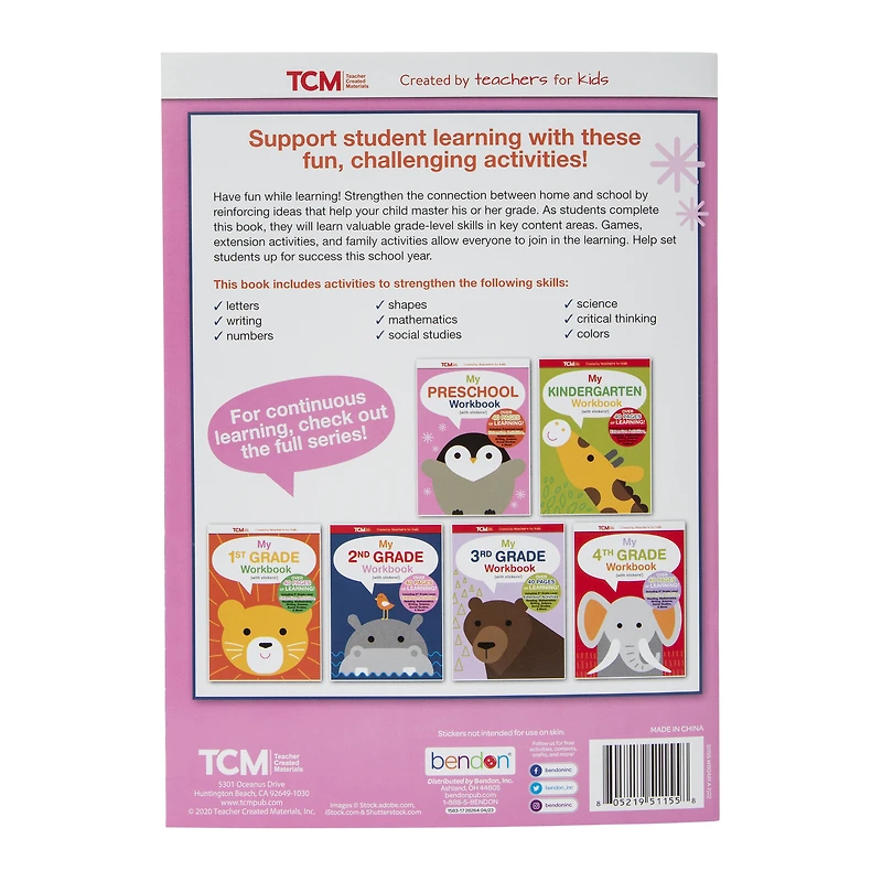 TCM 'my preschool workbook' with stickers