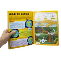 glow-in-the-dark dinosaurs sticker activity book with over 110 stickers