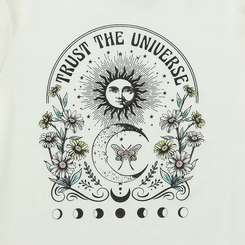 'trust the universe' graphic tee