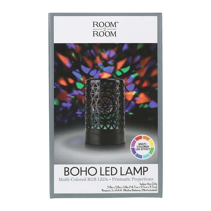 boho prismatic LED lamp 5.8in