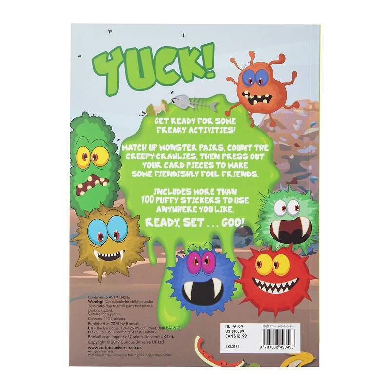 yuck freaky activities & with over 100 puffy stickers