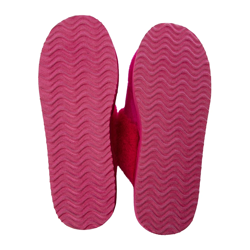 Ladies Faux Suede Scuff Slippers