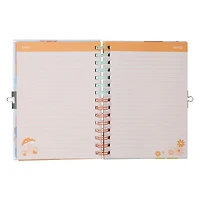 glitter journal with lock & bracelet 8.27in x 6in