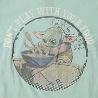 kid’s Grogu ‘don’t play with your food’ graphic tee