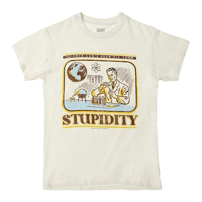 'science can't even fix your stupidity' graphic tee