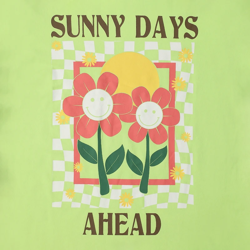 'sunny days ahead' floral graphic tee