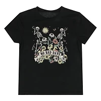 juniors 'no bad days' skeleton graphic tee