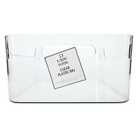 large clear plastic bin 10in x 14in