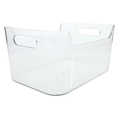 small clear plastic bin 6.8in x 10in