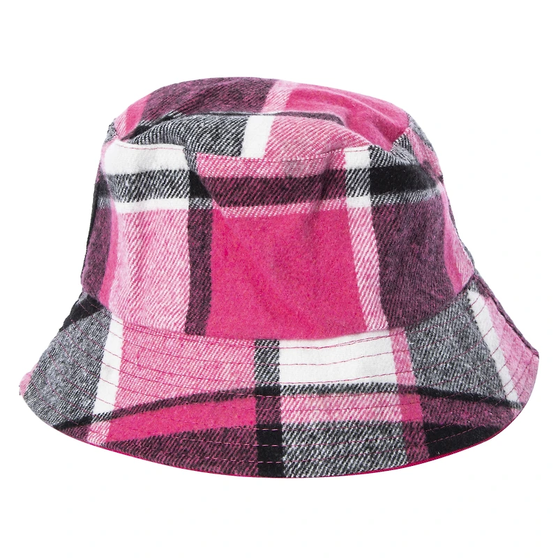 reversible plaid bucket hat