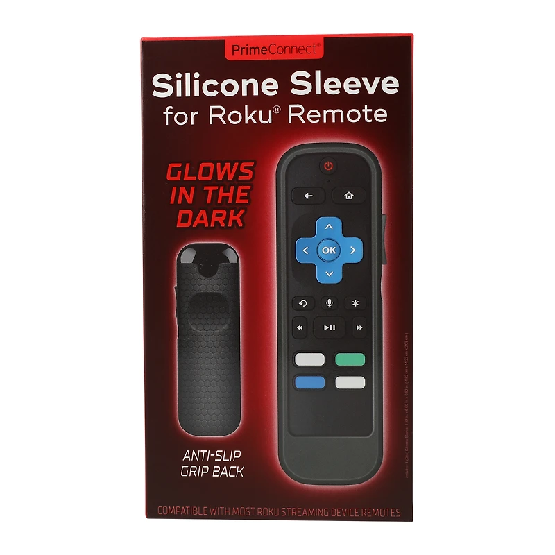 Glow the dark silicone sleeve for roku® remote