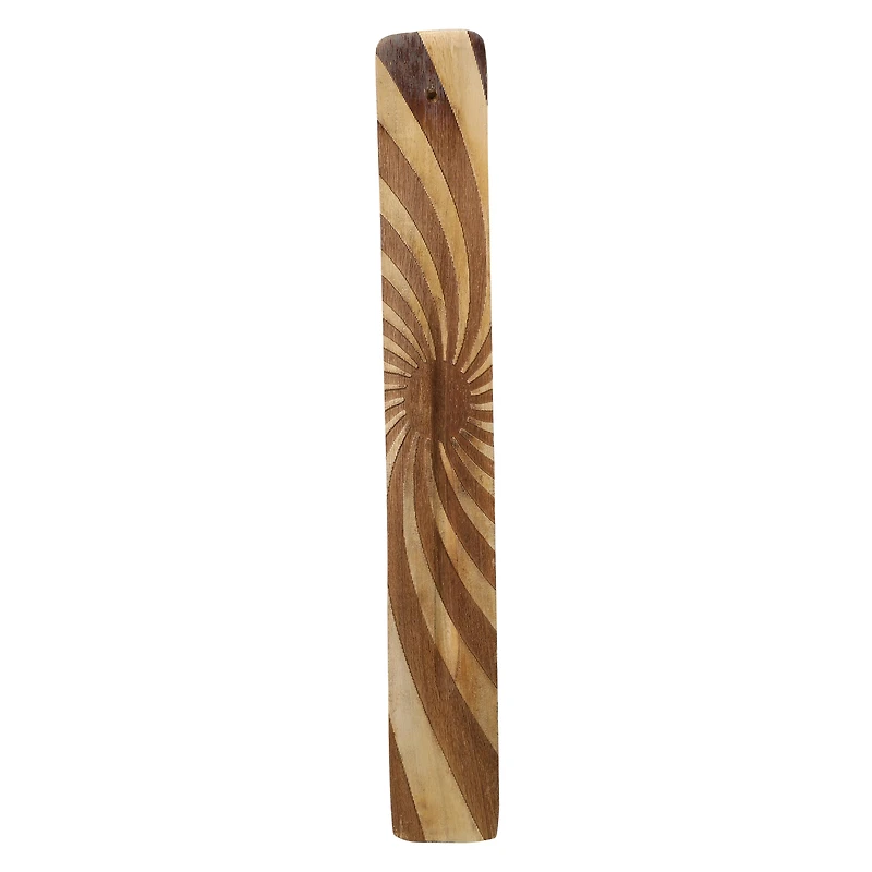 textured wooden incense burner