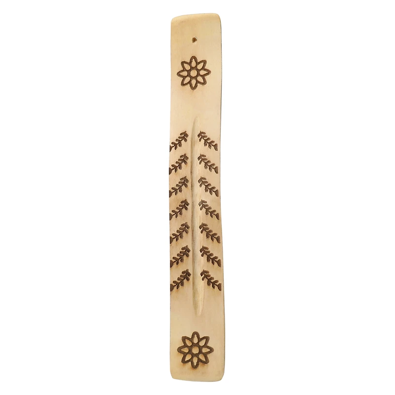 textured wooden incense burner