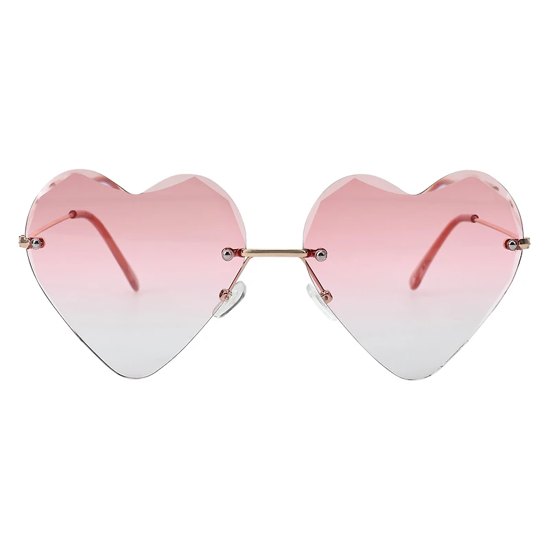 ladies heart shaped beveled sunglasses
