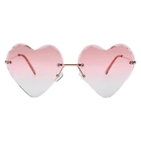 ladies heart shaped beveled sunglasses