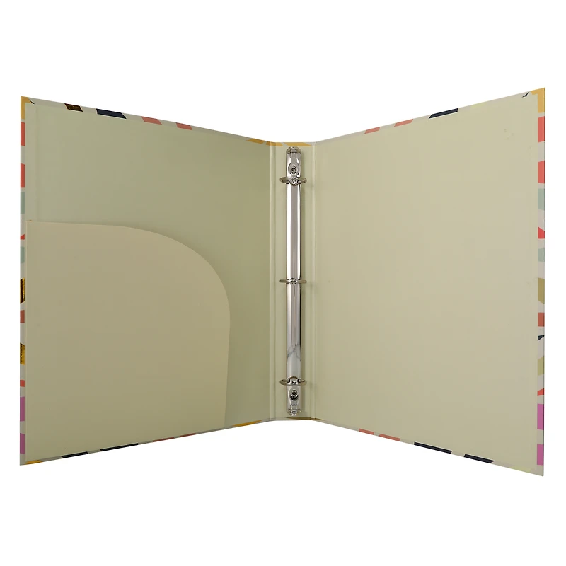 3-ring cardboard binder with pocket 11in x 12in