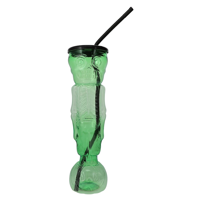 Skeleton Tumbler With Straw 29oz