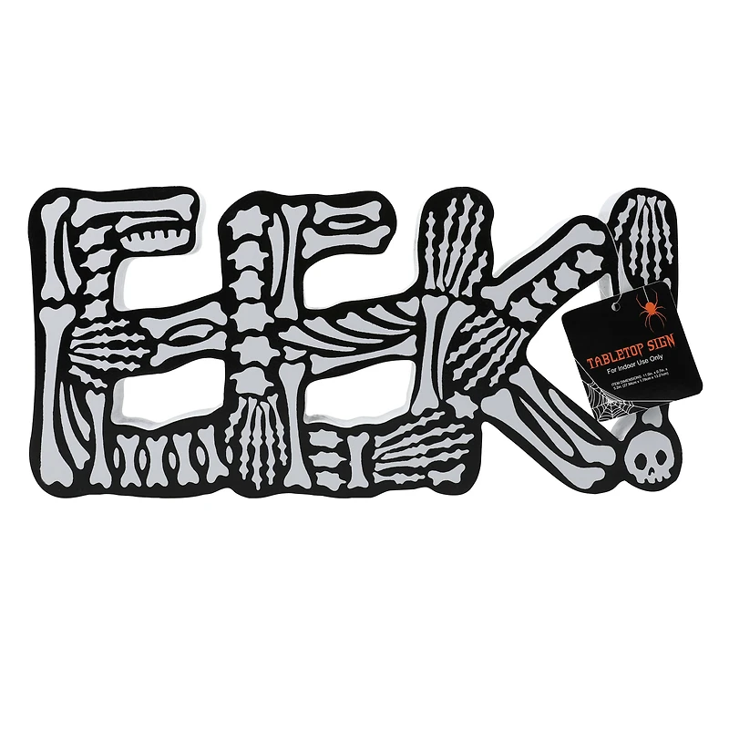 'eek' halloween decor sign 11in x 5.2in