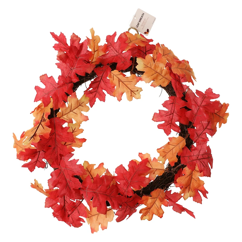 fall leaf wreath 18in