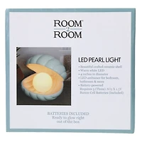 ceramic seashell with pearl accent lamp