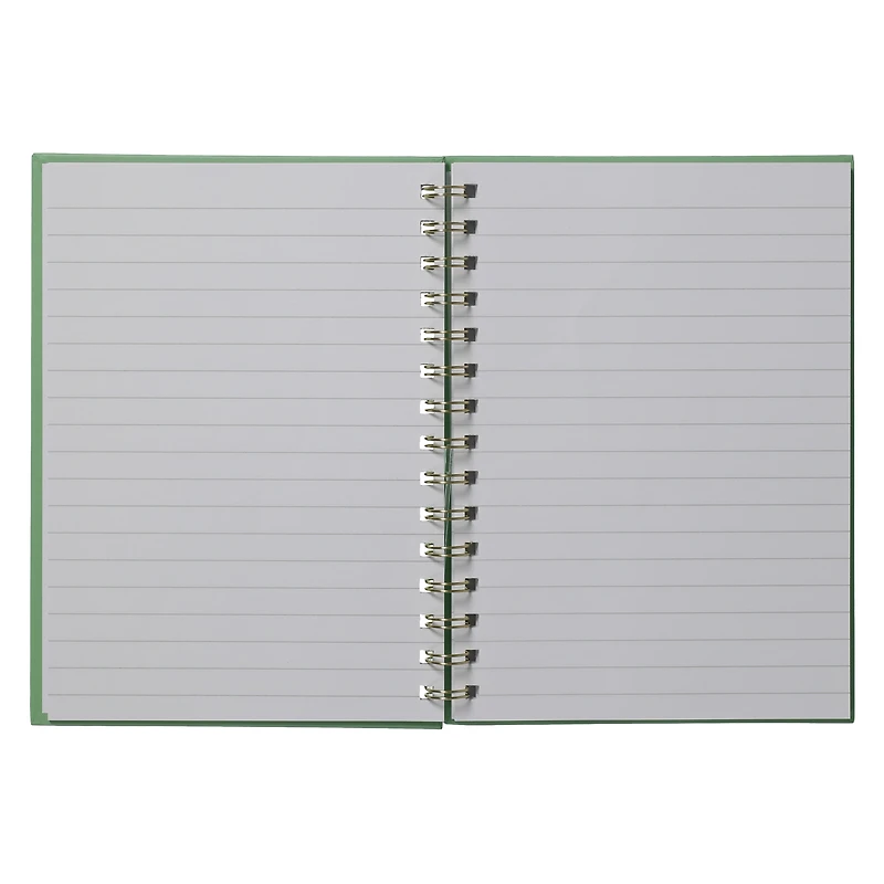 spiral journal with sticky notes